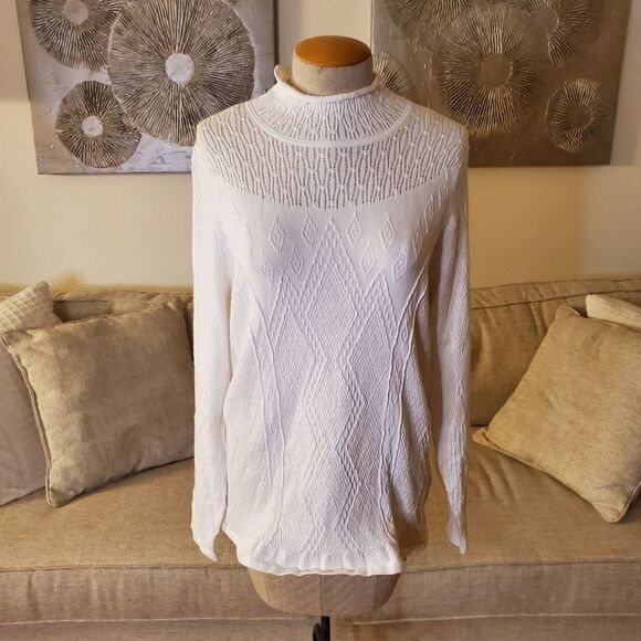 NIC+ZOE Flash Pointelle Detail Sweater - Picture 3 of 12